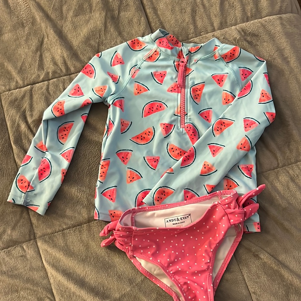 Size 3T girls 2-piece bathing suit